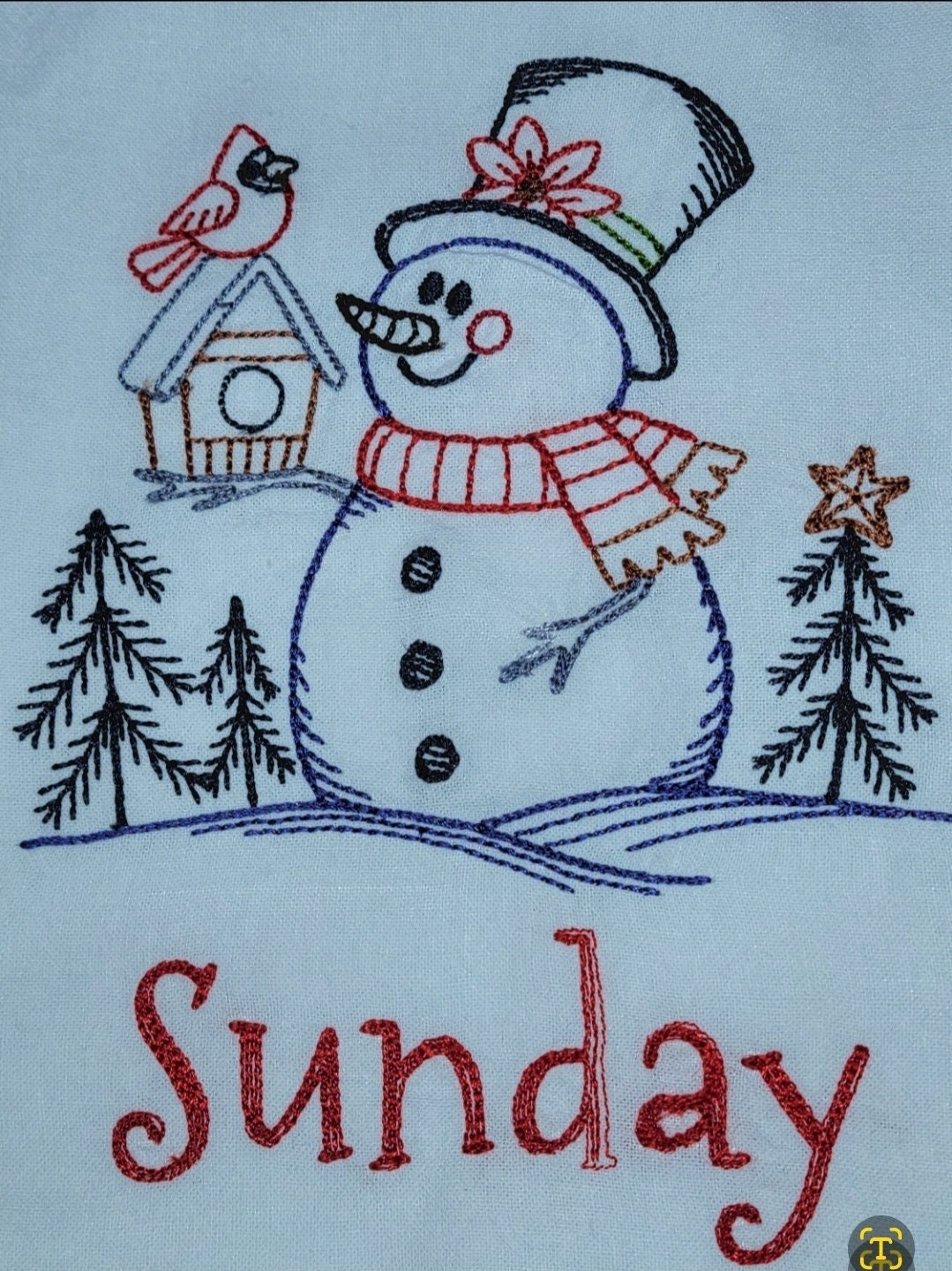 Fast Shipping | Day of Week Towel Set | Tea Towel | Holiday Decor | Dish Towel | Kitchen Decor | Gift Idea | Christmas Towels | Snowman |