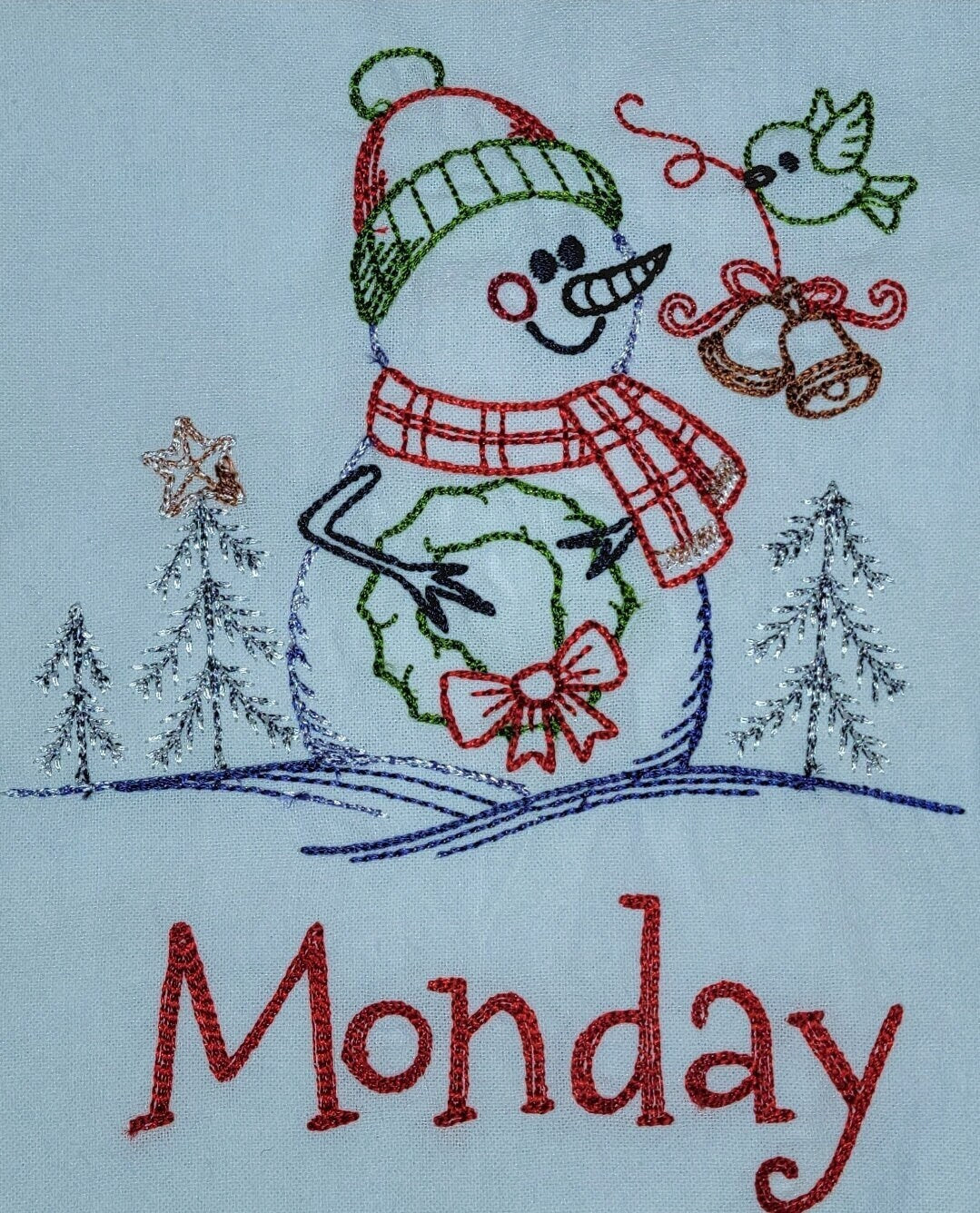 Fast Shipping | Day of Week Towel Set | Tea Towel | Holiday Decor | Dish Towel | Kitchen Decor | Gift Idea | Christmas Towels | Snowman |