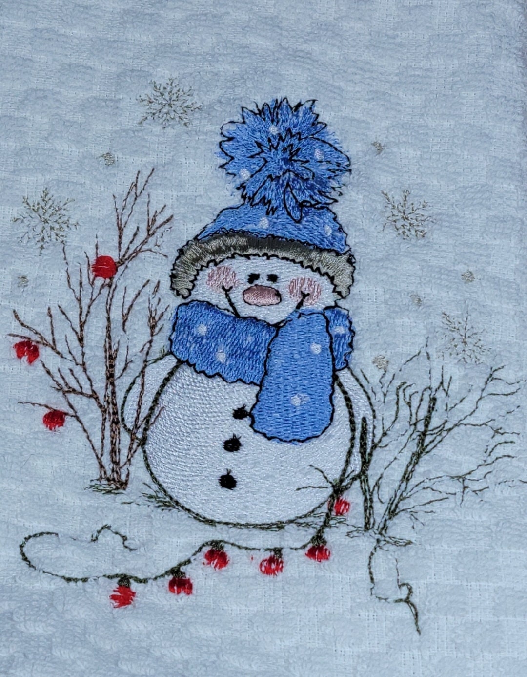 Ships within 24 hours of order | Whimsical, Festive Snowman Towel | Gift Idea | Snowman | Hand Towel | Holiday Decor | Christmas Decor |