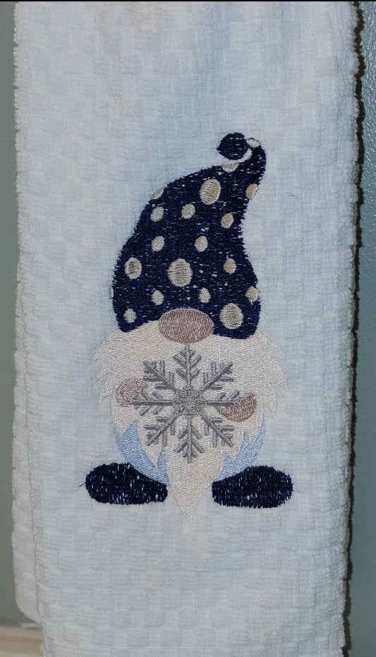 Ships within 24 hours | Holiday Guest Hand Towel  | Gnome | Holiday Decor | Hostess Gift | Christmas Towel | Gift Idea | Snowflake